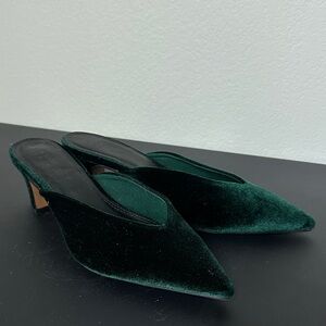 ASOS velvet slip on pointed heels